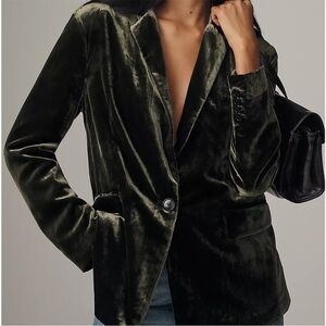 The Tessie Blazer by Maeve: Velvet Edition NWT sz Medium